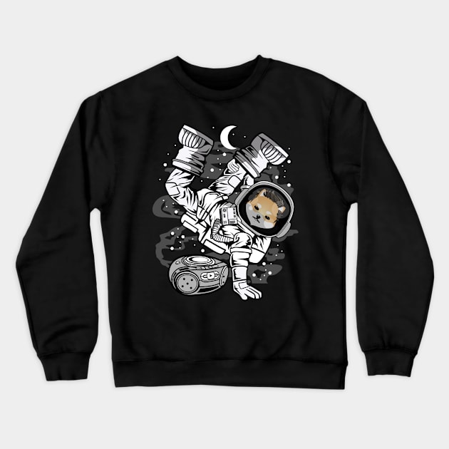 Hiphop Astronaut Dogelon Mars Coin To The Moon Crypto Token Cryptocurrency Wallet Birthday Gift For Men Women Kids Crewneck Sweatshirt by Thingking About